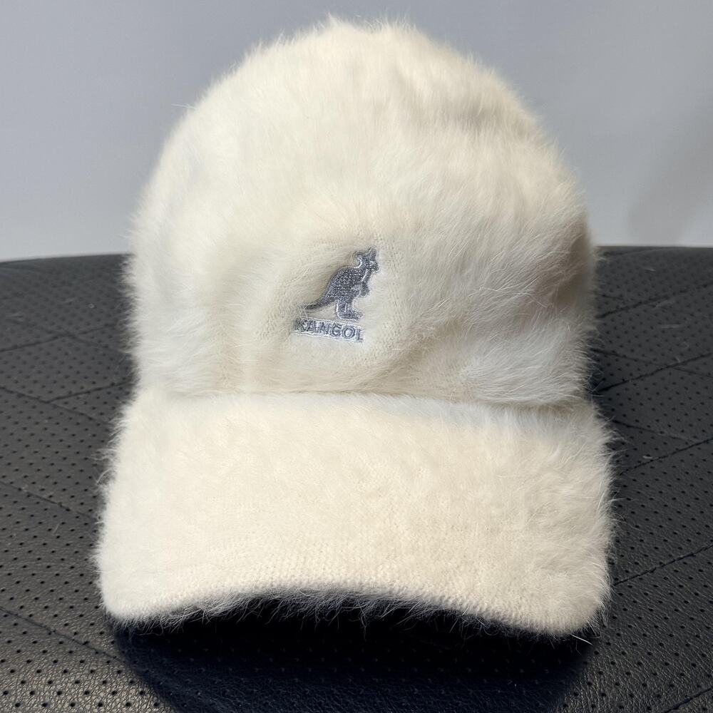 Kangol Furgora Stretch Space Hat Cap Fitted Mens L White Angora Baseball Winter